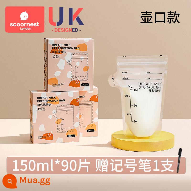 Túi trữ sữa Kecha túi trữ sữa mẹ dung tích nhỏ 150ml dạng vòi túi trữ sữa mẹ túi trữ sữa dùng một lần - Người quản lý cửa hàng khuyến nghị [90 viên, 0,38 nhân dân tệ/viên] 150mL - vòi - không có bút đánh dấu