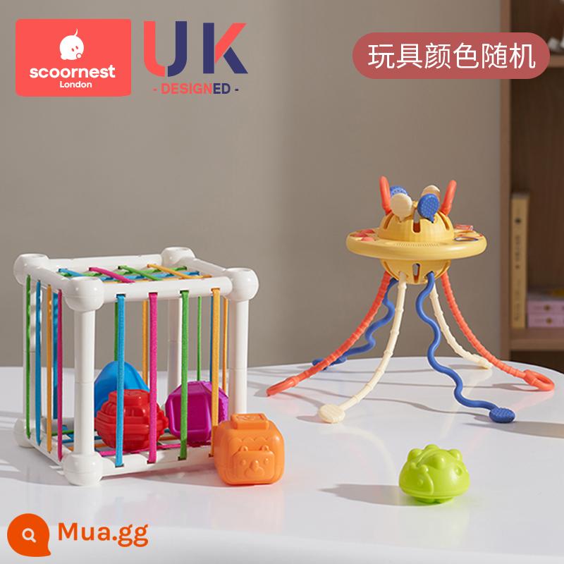 Kechao Baby Đồ Chơi Xếp Hình Hand Fine UFO Lalale 3 Xếp Hình Cho Bé 0-1 Tuổi Giáo Dục Sớm 6 Tháng - Sifria A2+ Ceseile (con sâu bướm dễ thương)