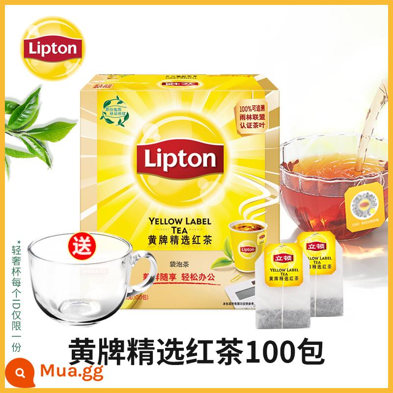 Lipton Trà Đen Túi Trà Sri Lanka Nhãn Vàng Chọn Lọc Túi Trà 100 Túi/hộp Lipton Chính Hãng - Trà đen nhãn vàng 100 túi