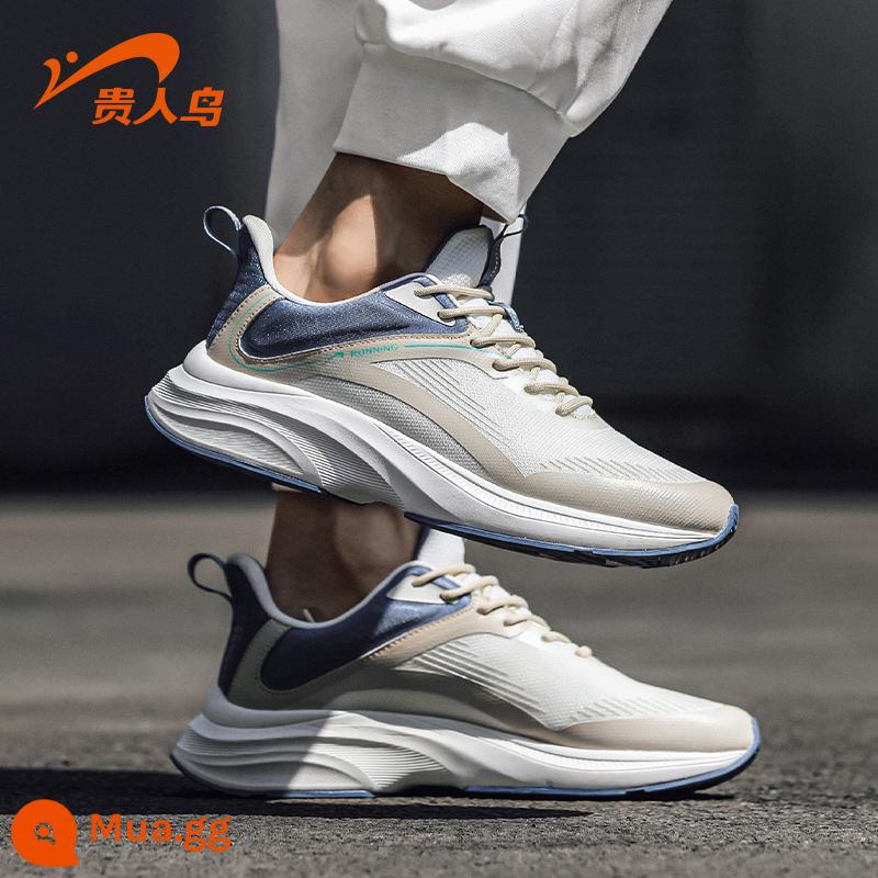 Chim Cao Quý Dừa Sneakers Bắp Rang Giày Nam Mùa Hè Lưới Thoáng Khí Chạy Bộ Chống Sốc Nam Giày Chạy Bộ Cũ - màu be/xanh thiên đường