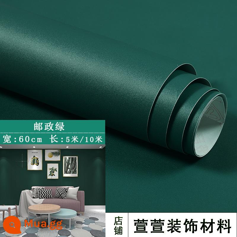 Nhựa PVC Tự Dán Giấy Dán Tường Phòng Ngủ Giấy Dán Tường Ins Đồ Nội Thất Đổi Mới Boeing Phim Dán Ký Túc Xá Sinh Viên Đồng Bằng Dán Tường - Bưu điện xanh quân đội 5/10 mét