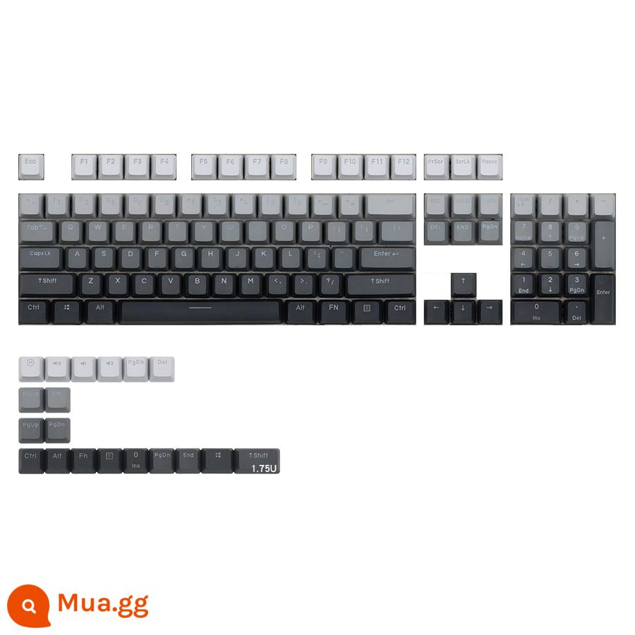 Keycap Pavilion Ngày Cực PBT Truyền Sáng OEM Keycap 68 84 87 104 MX1.0 6.0 8.0 Bàn Phím Cơ - Khắc và mờ - 123 phím thích ứng với 61/68/84/87/98/104, v.v.