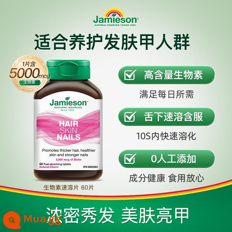 Mười tỷ tập thể hình Jamieson hợp chất b100 chiều b nhóm vitamin B họ b2/b12/b6/b3 viên nén giải phóng chậm vb - [Biotin hòa tan tức thì] 5000mcg-Đẹp da và sáng móng