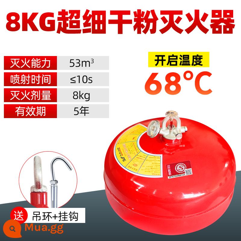 Bình chữa cháy treo 6kg thiết bị chữa cháy bột khô siêu mịn 4kg6KG8kg bóng treo bình chữa cháy tự động bóng bom trứng - Bình chữa cháy bột khô siêu mịn treo 8Kg [Chứng nhận 3C]