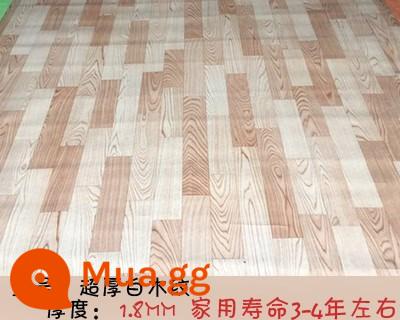 Shop có sàn chống trượt lót sàn giấy phòng ngủ nữ keo pvc phủ sàn da dày chống thấm nước chống mài mòn - Trắng tự nhiên