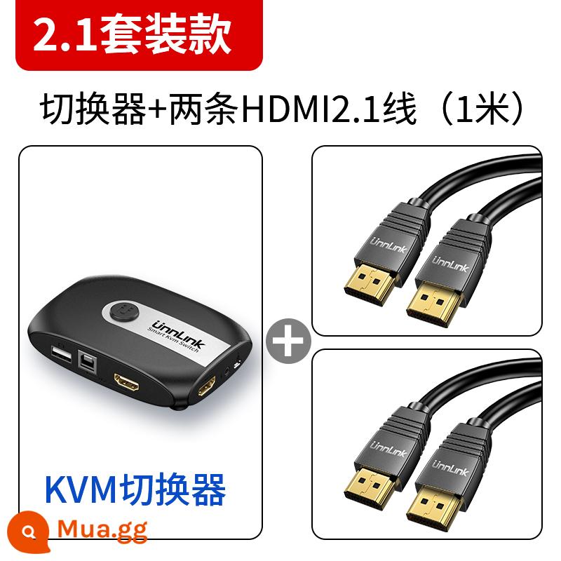 YOULIAN KVM Switch là thiết bị màn hình HDMI hai -One -inde 4K HD HDS Display Sharing. - [Bộ 2.1] Bộ chuyển đổi + 2 đường HDMI2.1