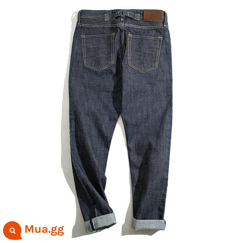 Madden Dụng Cụ Mỹ Nặng Nguyên Bò Đỏ Tai Quần Jean Denim Thẳng Retro Ami Kaki Đậm Quần Nam - xanh đậm