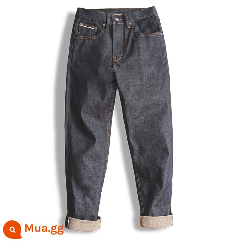 Quần Áo Bảo Hộ Lao Động Madden Retro Nguyên Chất Nguyên Bò Quần Jean Denim Thẳng Ami Kaki Nặng Tối Quần Nam Mùa Xuân - Denim màu gốc