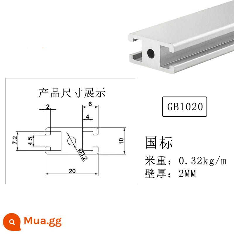 Vật liệu đùn nhôm công nghiệp tiêu chuẩn quốc gia 1020/1520/1530/2040 máy khắc profile cửa nhôm định hình chữ I - GB 1020