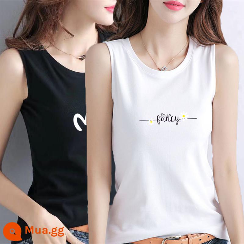 100% cotton áo khoác mùa hè của phụ nữ áo khoác ngoài kích thước lớn rời che bụng màu trắng treo phù hợp với áo không tay thích hợp - Chữ M đen + cúc trắng