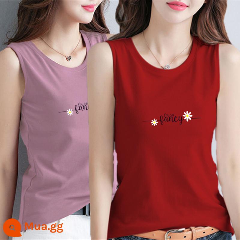 100% cotton áo khoác mùa hè của phụ nữ áo khoác ngoài kích thước lớn rời che bụng màu trắng treo phù hợp với áo không tay thích hợp - Cúc tím + cúc đỏ