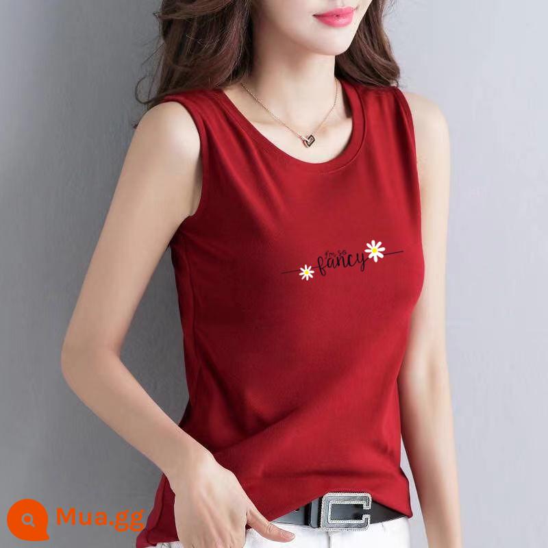 100% cotton áo khoác mùa hè của phụ nữ áo khoác ngoài kích thước lớn rời che bụng màu trắng treo phù hợp với áo không tay thích hợp - hoa cúc đỏ