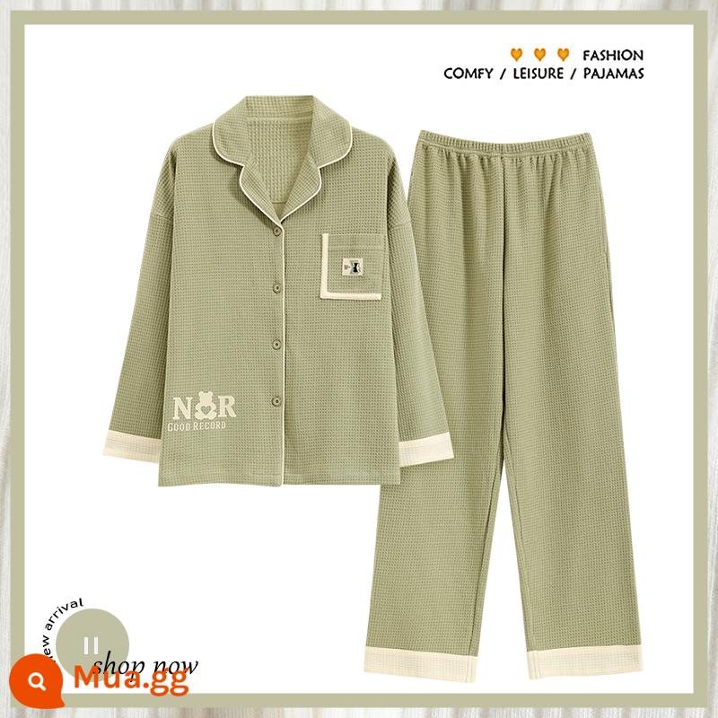 Bộ Đồ Ngủ Langsha Cho Nữ Xuân Thu Cotton Nguyên Chất Dài Tay 2023 Bộ Cotton Mới Phong Cách Hàn Quốc Thường Ngày Mặc Ở Nhà - M9864