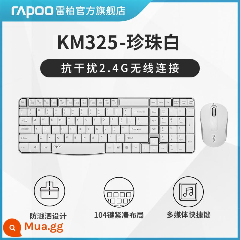 Rapoo X1800S Bộ Bàn Phím Chuột Không Dây Tắt Tiếng Silent Typing Đặc Biệt Notebook Máy Tính Văn Phòng - [X1800S-Pearl White] Kết nối không dây 2.4G chống nhiễu