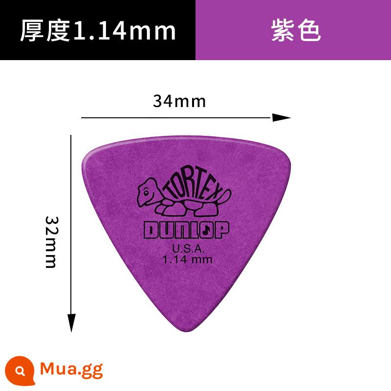 Dunlop Dunlop Tortex Triangle 431R tam giác lớn rùa nhỏ picks guitar mờ - Tím 1.14mm