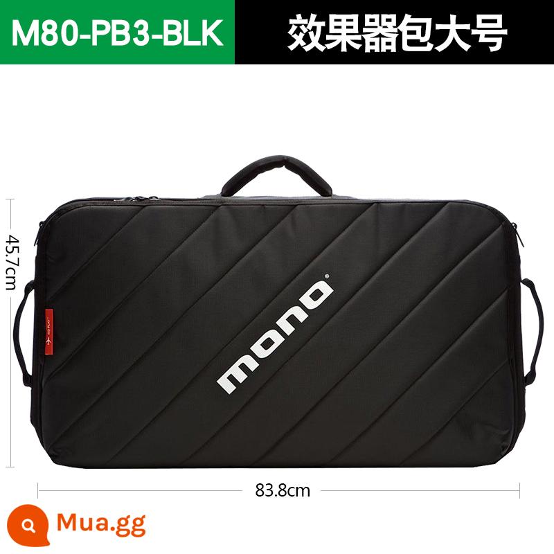 MONO M80-PB1 3 Hợp Chất ABS Chống Nước Chống Địa Chấn Chống Rách Đàn Guitar Hiệu Ứng Bass Túi Túi Đeo Vai - Gói hiệu ứng lớn