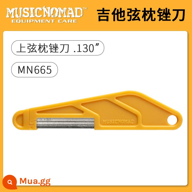 MusicNomad dây đàn guitar đai ốc giũa trên đai ốc rãnh sâu mài rãnh công cụ lớp phủ kim cương - MN665[Tập tin đai ốc bit.130'']