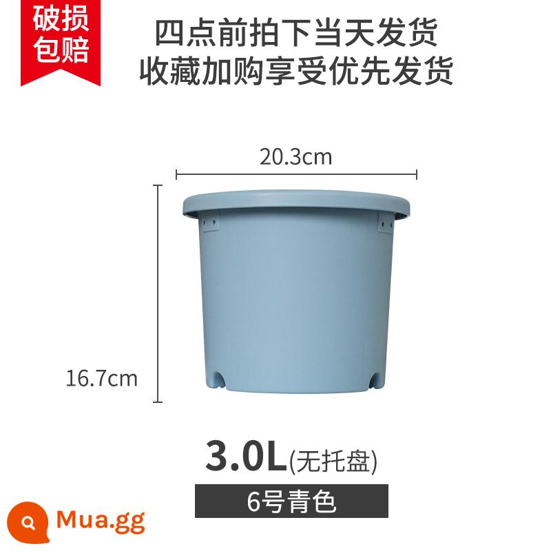 IRISDeepot Bắc Âu điều khiển đơn giản gốc nhựa gallon nồi hoa hồng tú cầu vàng Ge Alice chậu hoa nhựa - Số 6 màu lục lam