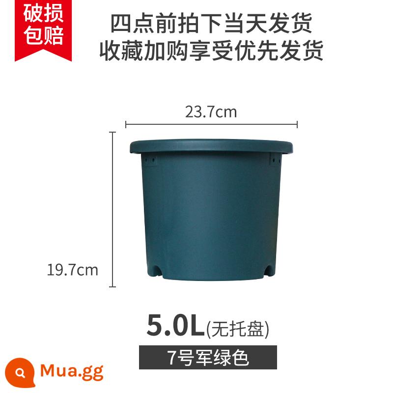 IRISDeepot Bắc Âu điều khiển đơn giản gốc nhựa gallon nồi hoa hồng tú cầu vàng Ge Alice chậu hoa nhựa - Số 7 Xanh Quân Đội