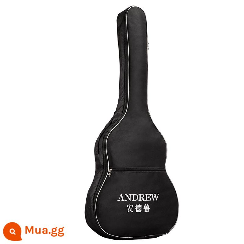 Andrew Andrew Đàn Ukulele Đàn Guitar Ngón Tay Cái Túi Đàn Piano Đeo Vai Di Động Dày Plus Cotton Túi Đàn Piano Đa Năng - Đàn guitar đen 41 inch có túi cotton