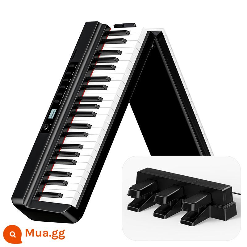 Đàn piano điện Terence có thể gập lại chuyên nghiệp 88 bàn phím di động dành cho người mới bắt đầu tại nhà giáo viên mẫu giáo đàn piano điện tử chuyên dụng - [Space Black]+Ba bàn đạp nguyên bản