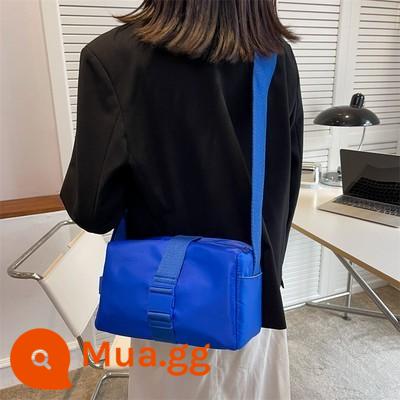 Túi bánh mì nướng túi nylon 2023 mới màu đỏ túi nhỏ túi vải Messenger vải Oxford thể dục thể thao túi nữ - Dây đeo vai màu xanh