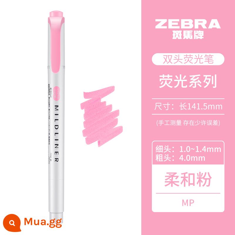 [Tự vận hành] Bút dạ quang mềm hai đầu dòng Mildliner dòng Zebra (ZEBRA) bút đánh dấu dòng đơn sắc bút đánh dấu học sinh WKT7 - Màu hồng nhạt/MP