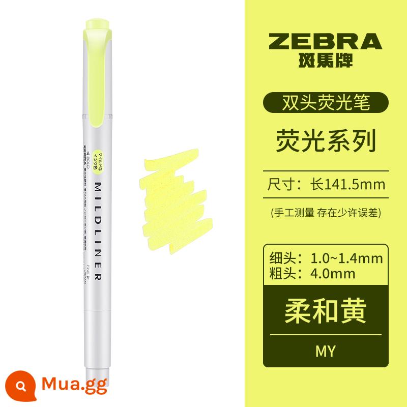 [Tự vận hành] Bút dạ quang mềm hai đầu dòng Mildliner dòng Zebra (ZEBRA) bút đánh dấu dòng đơn sắc bút đánh dấu học sinh WKT7 - Màu vàng nhạt/MY