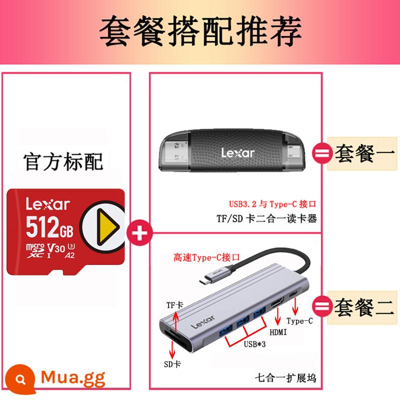 [Tự vận hành] Thẻ Lexar TF 512G/1T Công tắc mở rộng điện thoại trò chơi Nintendo thẻ nhớ lưu trữ - 512G