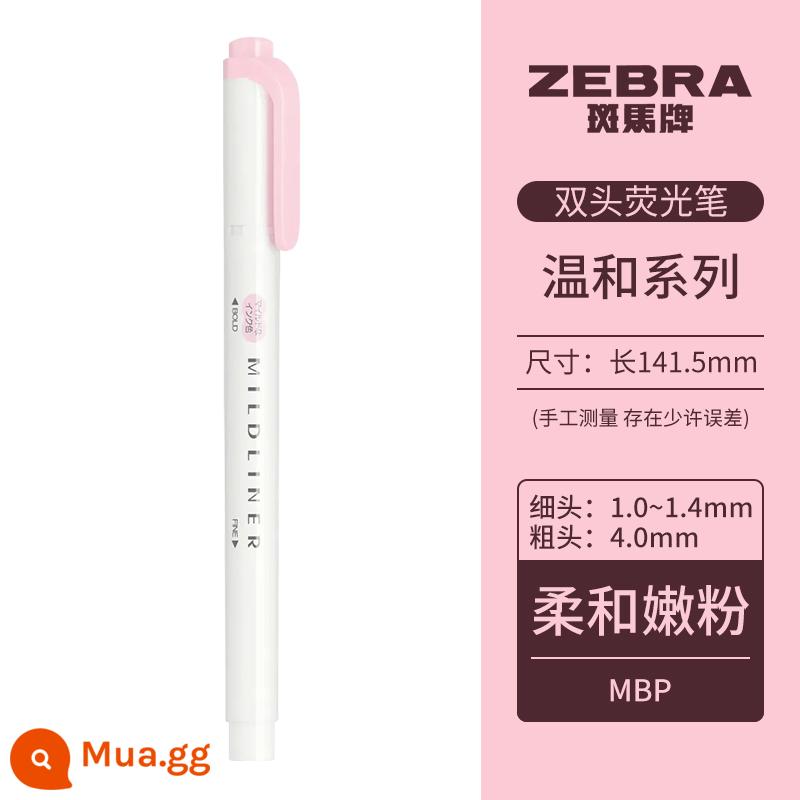 [Tự vận hành] Bút dạ quang mềm hai đầu dòng Mildliner dòng Zebra (ZEBRA) bút đánh dấu dòng đơn sắc bút đánh dấu học sinh WKT7 - Màu hồng nhạt/MBP