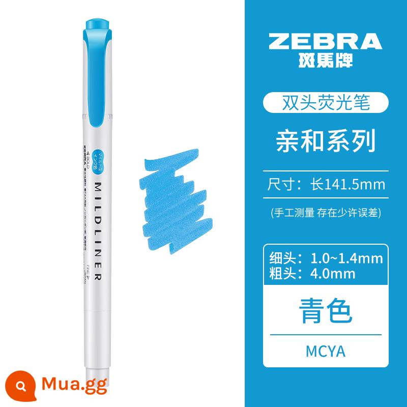 [Tự vận hành] Bút dạ quang mềm hai đầu dòng Mildliner dòng Zebra (ZEBRA) bút đánh dấu dòng đơn sắc bút đánh dấu học sinh WKT7 - Thanh/MCYA