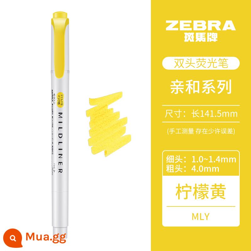 [Tự vận hành] Bút dạ quang mềm hai đầu dòng Mildliner dòng Zebra (ZEBRA) bút đánh dấu dòng đơn sắc bút đánh dấu học sinh WKT7 - Vàng chanh/MLY