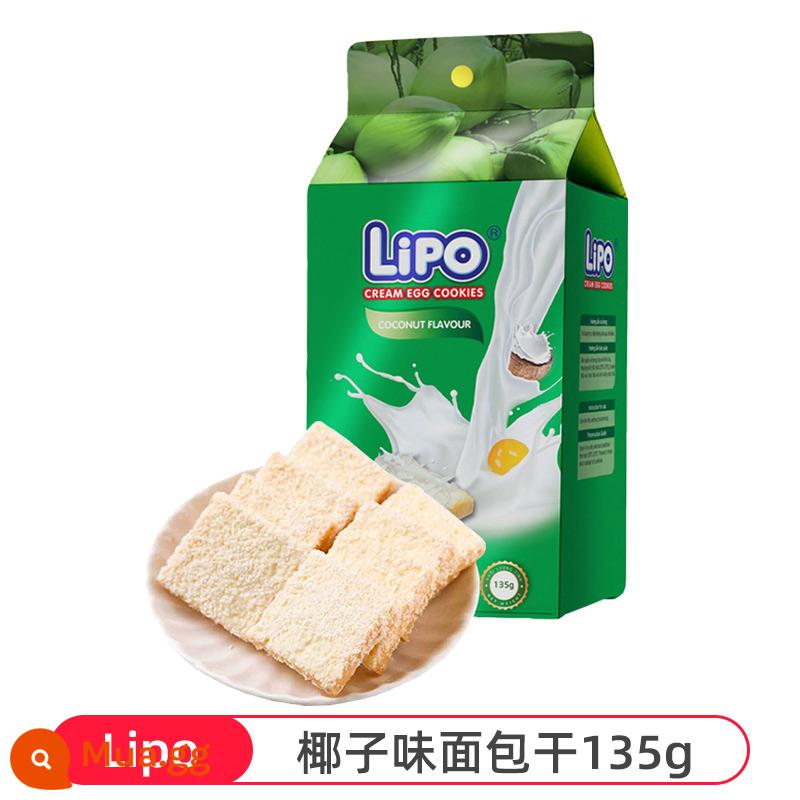 [Tự vận hành] Bánh quy sữa nhập khẩu lipo rusk Việt Nam ăn sáng đồ ăn nhẹ thông thường màu đỏ - Bánh hương dừa 135g