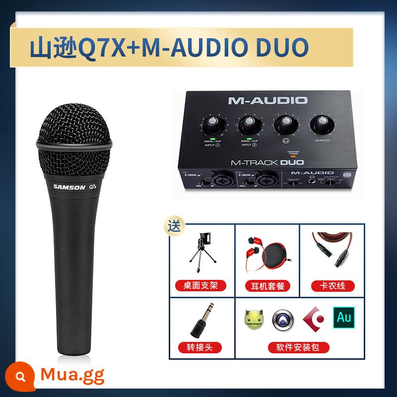 Người Mỹ SAMSON Shanson Q7 micrô vòng tròn di chuyển micrô Behringer um2 đặt Q8X ghi âm bài hát trực tiếp K - Bộ đôi âm thanh Q7X+m