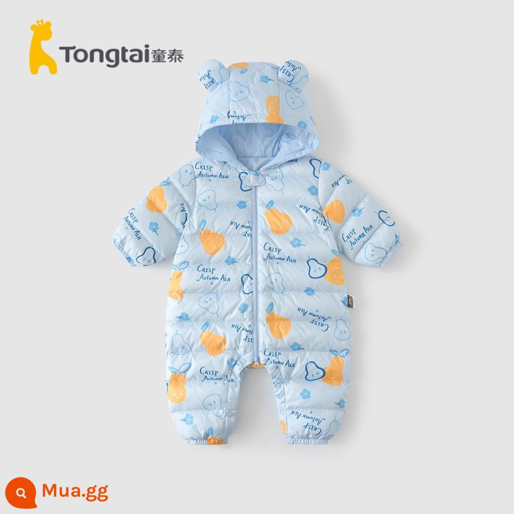 Tongtai bé xuống áo khoác mùa đông jumpsuit nam và nữ quần áo trẻ em đi ra ngoài áo liền quần ánh sáng và vịt mỏng xuống ba phòng thủ - trời xanh