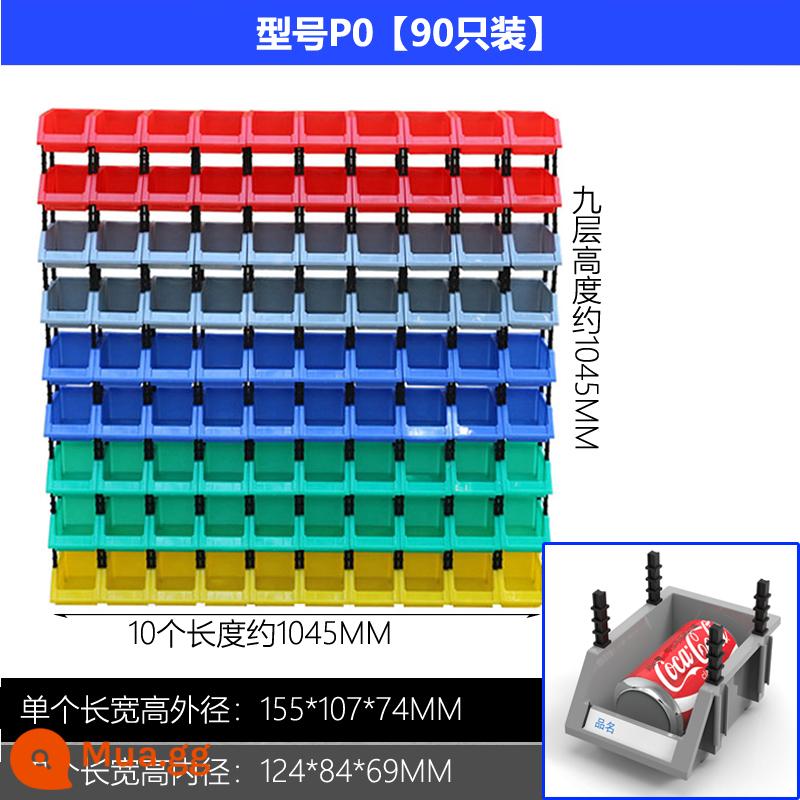 Kệ siêu thị trưng bày giá trưng bày xiên hộp trưng bày cửa sổ trưng bày hàng hóa sàn tủ trưng bày kết hợp miễn phí - Xám P0 nguyên mảnh màu xám (90 miếng)