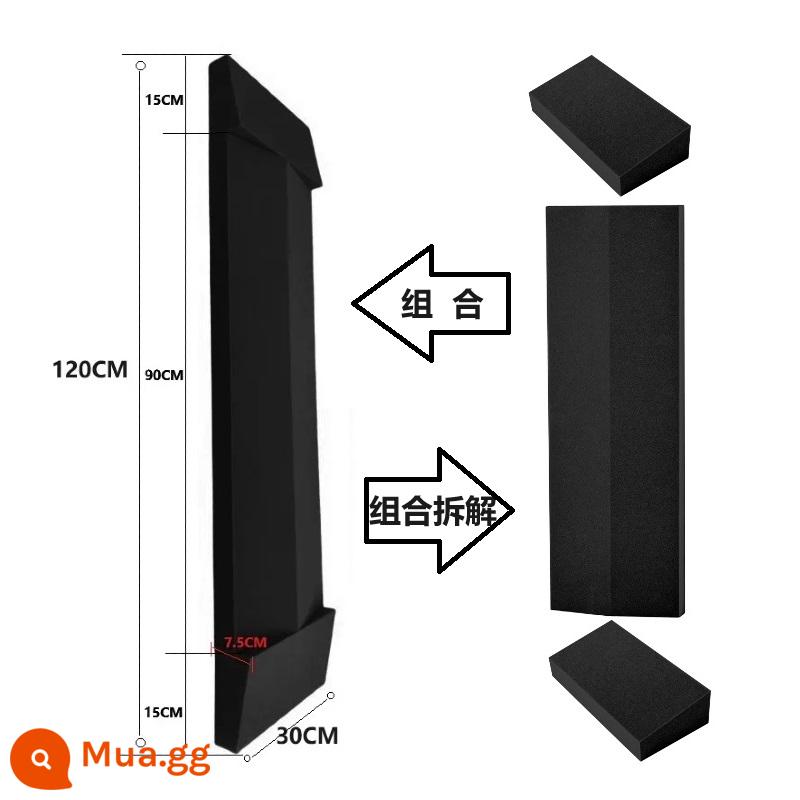 Rạp hát tại nhà HIFI phòng nghe nhìn phòng thu âm phòng thu âm trong nhà trang trí tường bên Mút xốp chống cháy hấp thụ âm thanh tự dính - Gạch đen 30*120 (có keo)