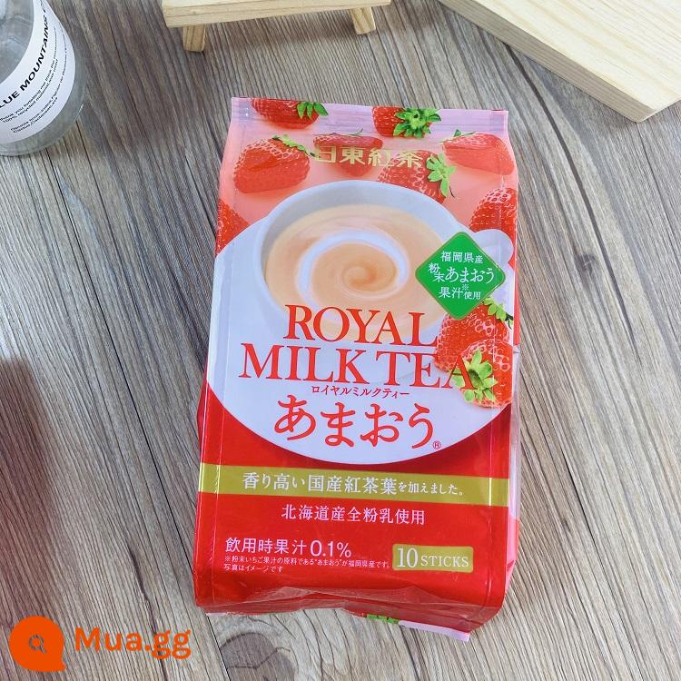 Nhật Bản Roya Roya Black Tea Hokkaido Royal Milk Tea Speed ​​Bubble Bubble Nước giải khát Trắng Peach Phiên bản Sugar Original - Hương dâu 140g (10 que) hạn sử dụng 2024.9