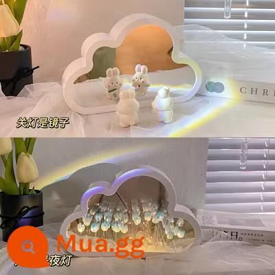 Đám mây hoa tulip biển hoa hồng đèn ngủ quà tặng handmade tự làm sinh nhật bé gái gương bó hoa Tanabata gửi bạn gái - DIY Blue Flower Sea [20 Flowers] [Mô hình plug-in] (Bao gồm súng bắn keo + dụng cụ + hướng dẫn)