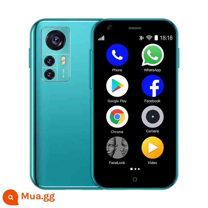 SOYES/Suoye D18 bữa tiệc sinh viên lưới mini màu đỏ điện thoại thông minh Android siêu nhỏ Internet máy thật mới - hoa hồng xanh