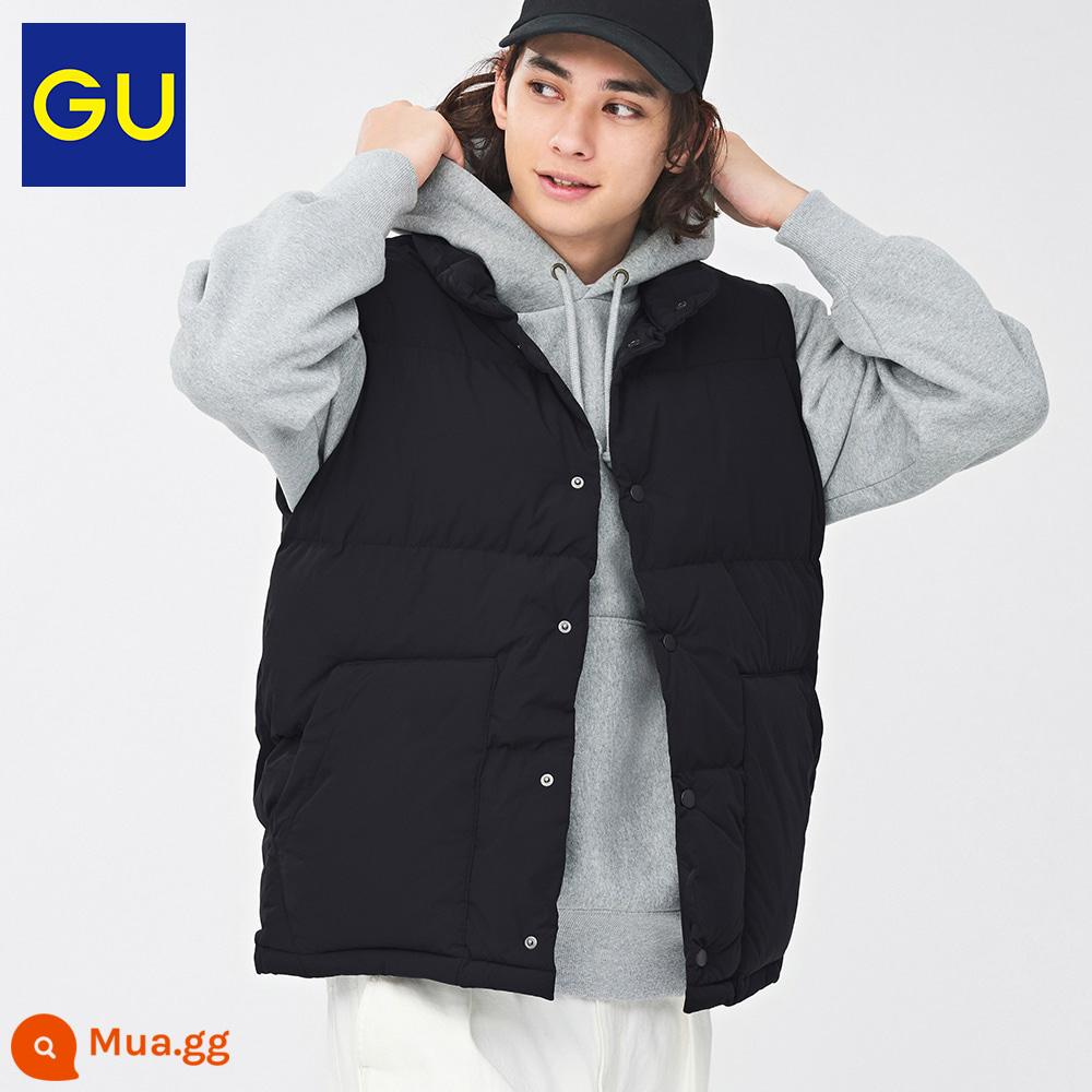 GU xuất sắc nam NHIỆT ĐỆM vest mùa đông dáng rộng cotton quần áo năm hoàng đạo áo vest đỏ 342829 - 09 màu đen