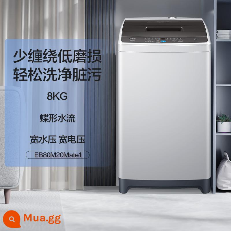 Máy giặt bánh xe sóng khử trùng một trong một dành cho hộ gia đình 8 kg hàng đầu của Haier Mate1 cho thuê nhỏ - ánh trăng xám