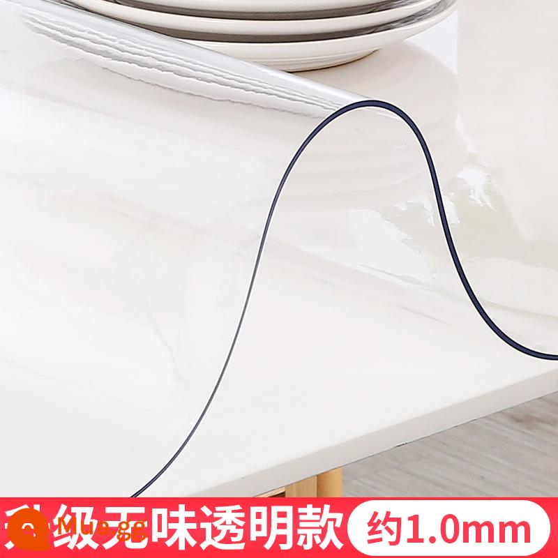 Thủy tinh mềm hình bầu dục PVC Tablecloth Waterproof Anti -hot Anti -hot -Free trong suốt Bàn đệm nhựa Bàn ăn nhựa Pad - Phiên bản trong suốt không mùi kháng khuẩn dành cho bà mẹ và trẻ sơ sinh 1.0