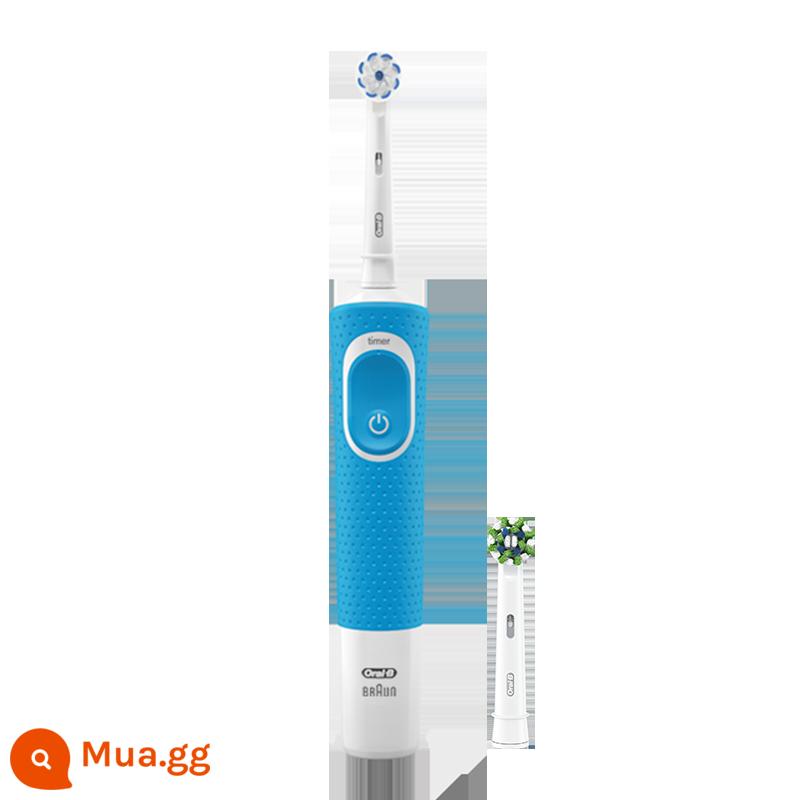 Bàn chải đánh răng điện OralB Oral B D100 nhà trưởng thành cặp đôi tóc mềm cảm ứng sạc xoay gói đơn - D100-màu xanh tươi [gồm 2 đầu cọ]