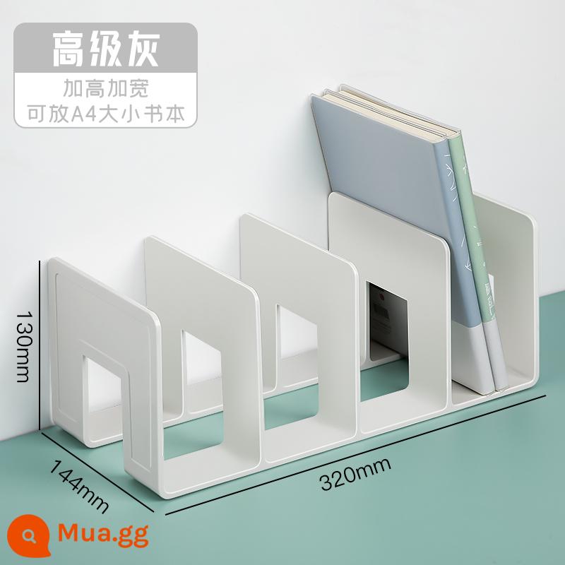 Giá tập tin acrylic lớn dày gấp bốn lần khung tập tin máy tính để bàn giá đỡ hộp lưu trữ tập tin giấy A4 dữ liệu sách lớp lưu trữ giá sách đứng tách cột phân loại hoàn thiện văn phòng vị trí giá đỡ - Khung tài liệu bốn cột/màu xám cao cấp [nâng cấp chất liệu/cực dày]*1