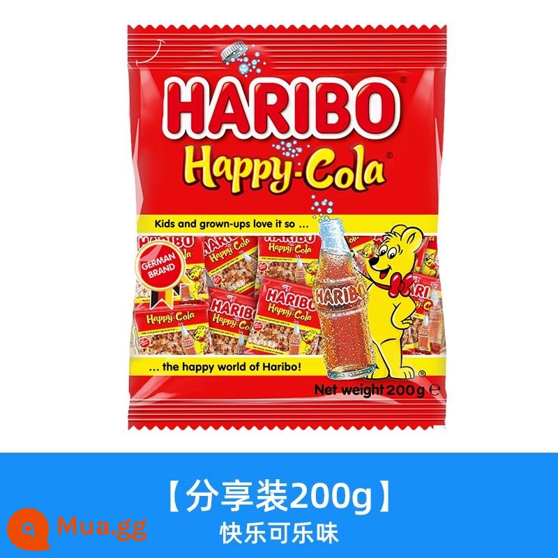 Haribo Kẹo dẻo Haribo Bear qq Kẹo dẻo hương trái cây Đồ ăn nhẹ dành cho trẻ em Nhập khẩu từ Đức cho dịp Giáng sinh - [200g khoảng 15 gói] Vị Happy Cola