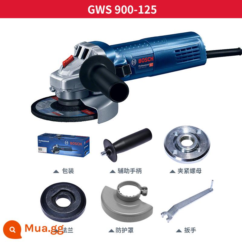 Máy mài góc góc Bosch Cắt máy đánh bóng máy cầm tay cầm tay cầm một công cụ phổ quát đa chức năng được đánh bóng nhỏ - [900W]GWS 900-125