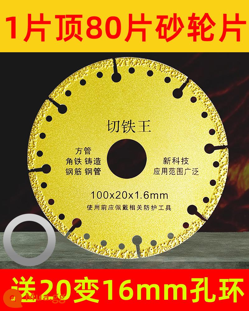 Đĩa cắt 100 máy mài góc đĩa mài 105 lưới đôi siêu mỏng thép không gỉ đĩa mài kim loại máy đánh bóng đĩa đánh bóng - Chuyên cắt sắt/Vua cắt sắt 100x20[1 cái]