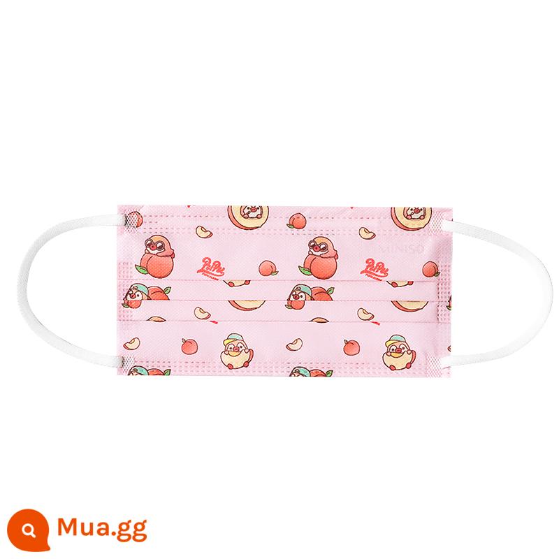 MINISO sản phẩm nổi tiếng Mặt nạ dùng một lần cho chó Sanrio Yugui ba lớp bảo vệ in hoa văn dễ thương - Sữa bột mặt nạ phẳng dùng một lần PUPU dễ thương puX6 17,5X9,5CM