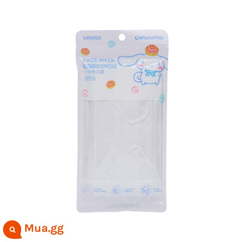 MINISO sản phẩm nổi tiếng Mặt nạ dùng một lần cho chó Sanrio Yugui ba lớp bảo vệ in hoa văn dễ thương - Dòng mặt nạ dùng một lần in dấu Cinnamoroll mười miếng